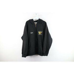 Vintage 90s Camber Large Thermal Lined Heavyweight Full Zip Hoodie Black USA